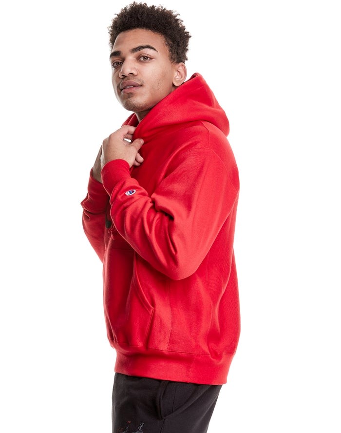 Champion Reverse Weave Sprawling Tiger Hoodie Herr Röda | 9504827-AY