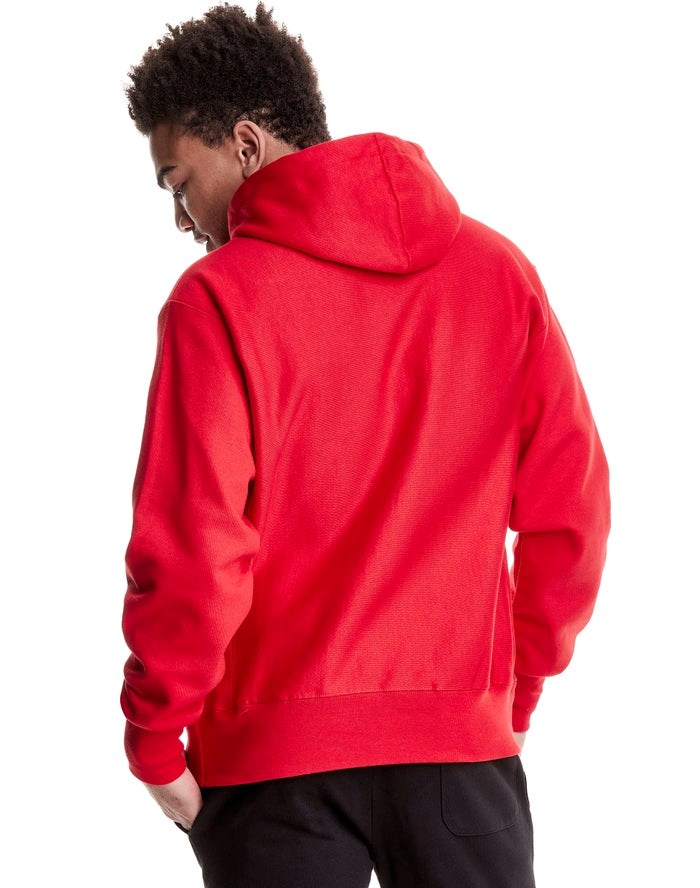 Champion Reverse Weave Sprawling Tiger Hoodie Herr Röda | 9504827-AY