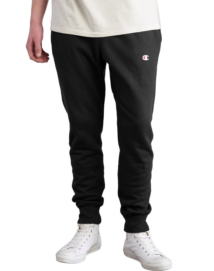 Champion Reverse Weave Sweatpants Herr Svarta | 8695417-DK