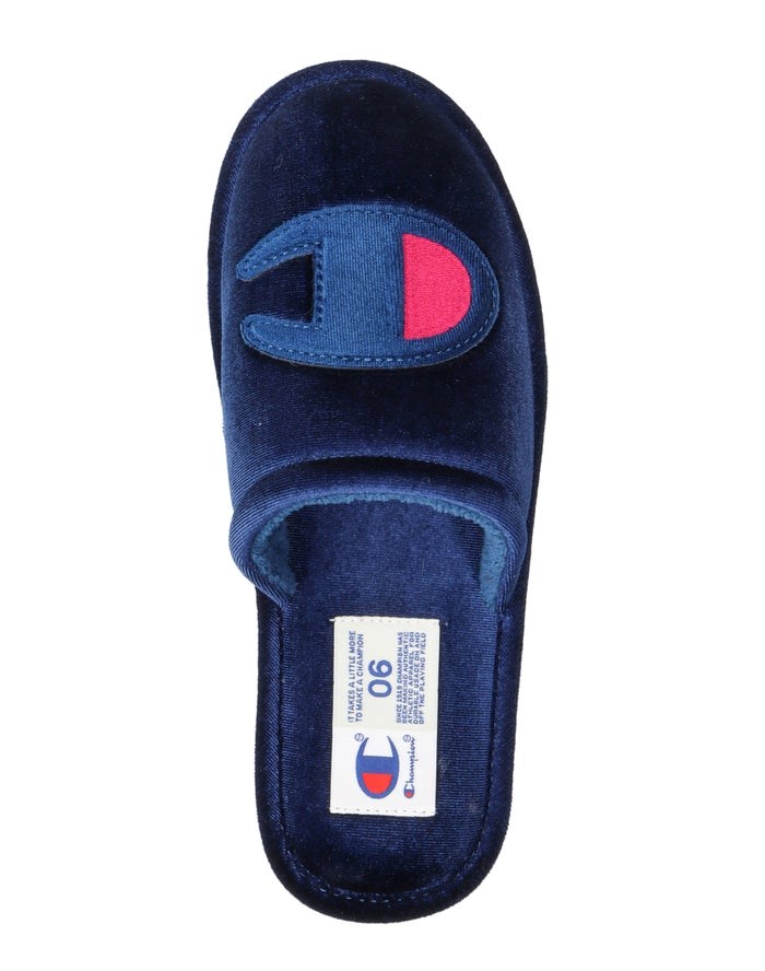 Champion Sleepover Velvet Sneakers Dam Marinblå | 4981370-WZ