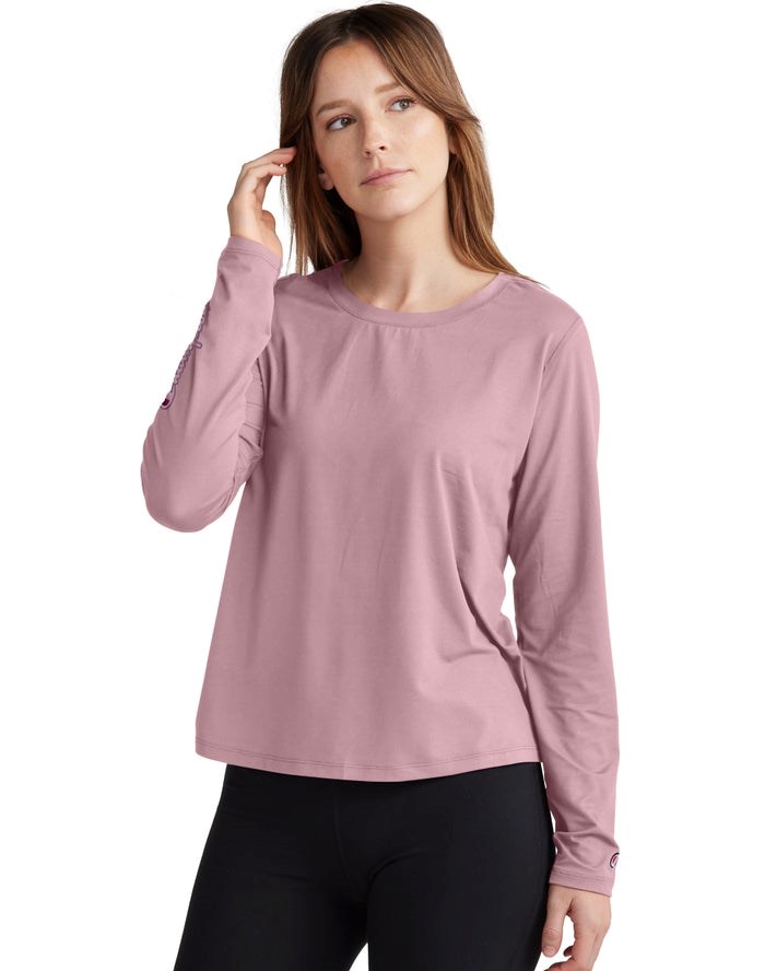 Champion Soft Touch Cutout Long-Sleeve T-shirt Dam Beige | 9701428-EU