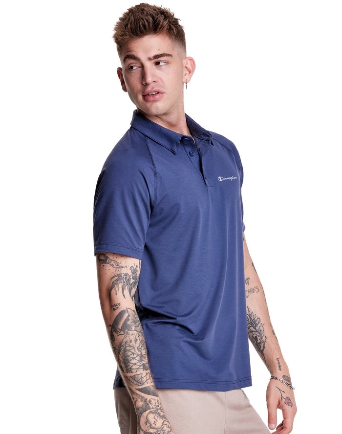 Champion Sport Polo T-shirt Herr Blå | 2415780-NC