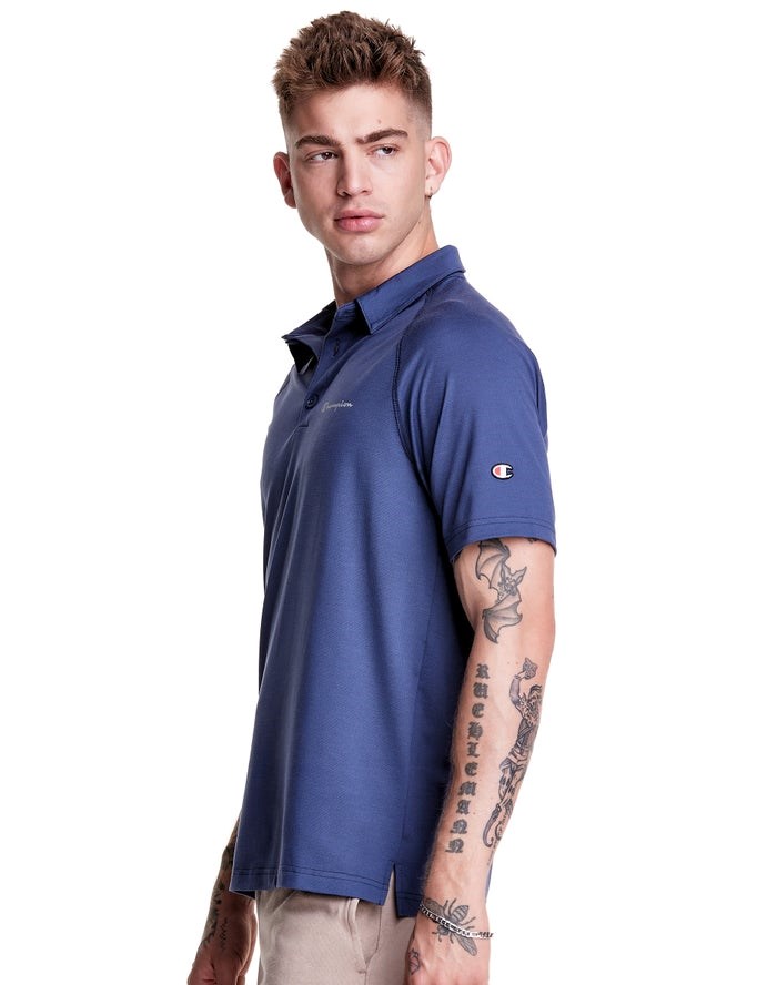 Champion Sport Polo T-shirt Herr Blå | 2415780-NC