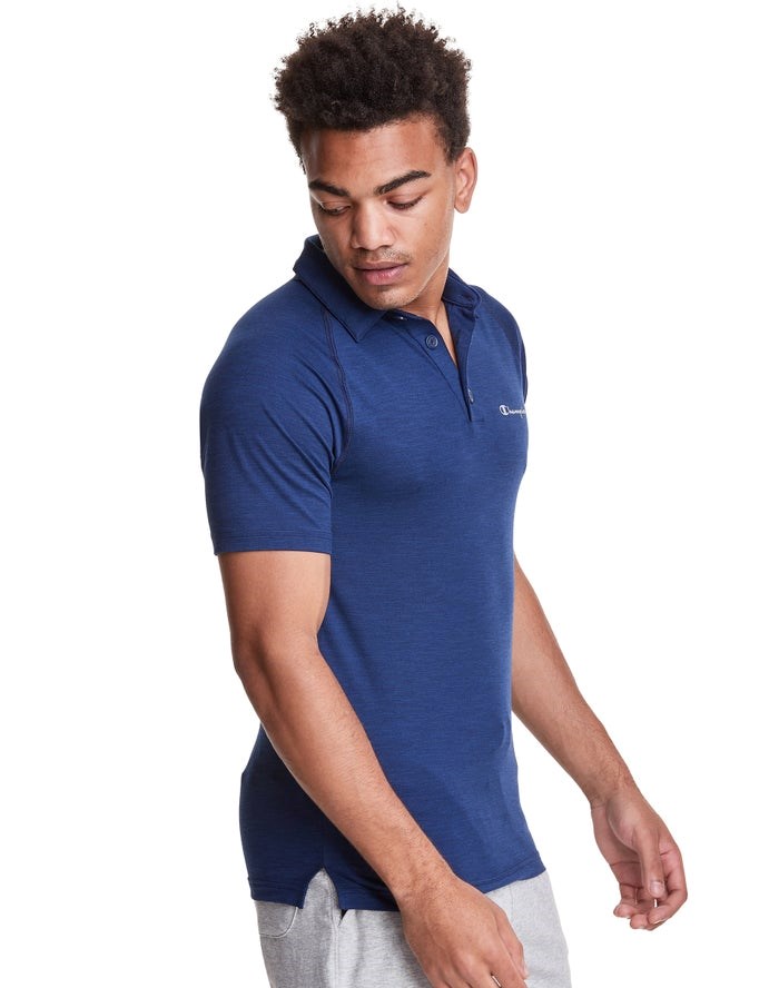 Champion Sport Polo T-shirt Herr Blå | 3986045-LC