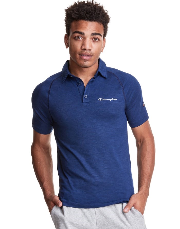 Champion Sport Polo T-shirt Herr Blå | 3986045-LC