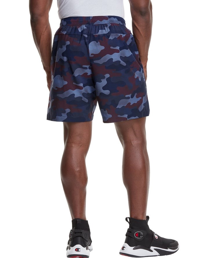 Champion Sport Print No Liner Shorts Herr Camo | 6314079-YN