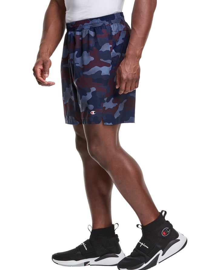 Champion Sport Print No Liner Shorts Herr Camo | 6314079-YN