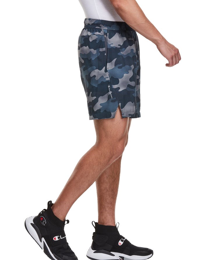 Champion Sport Print No Liner Shorts Herr Camo | 8307142-YF