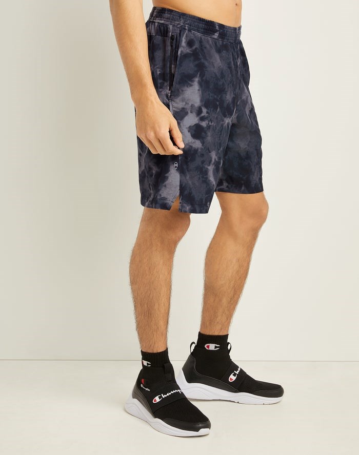 Champion Sport Print Shorts Herr Marinblå | 1286705-BS