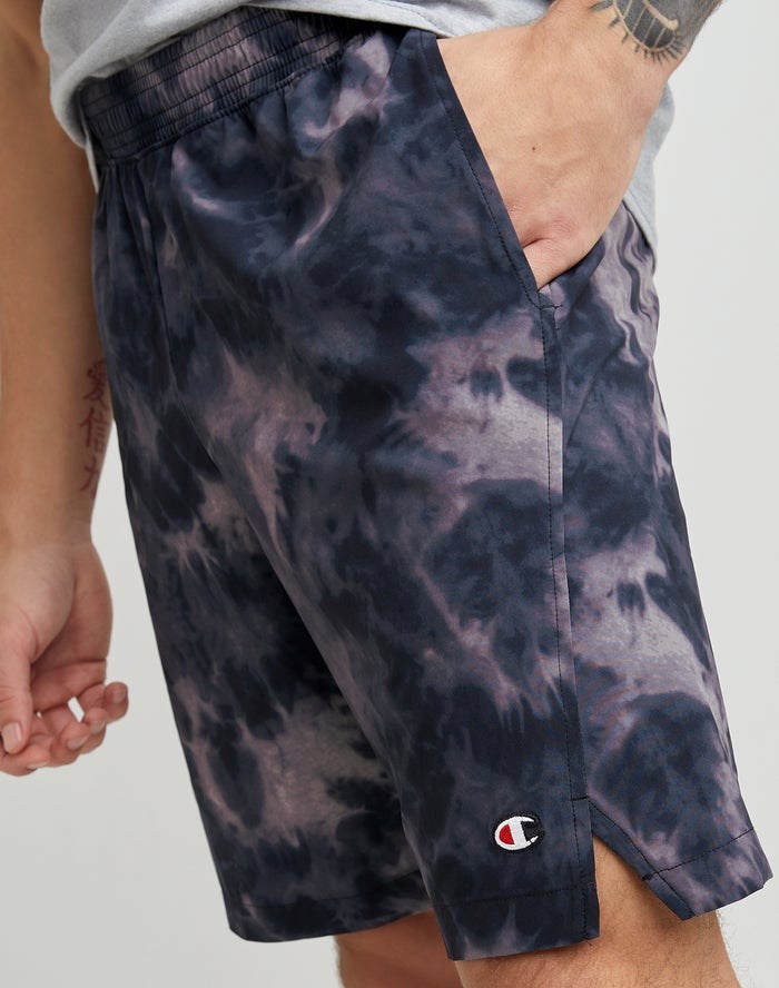 Champion Sport Print Shorts Herr Marinblå | 1286705-BS