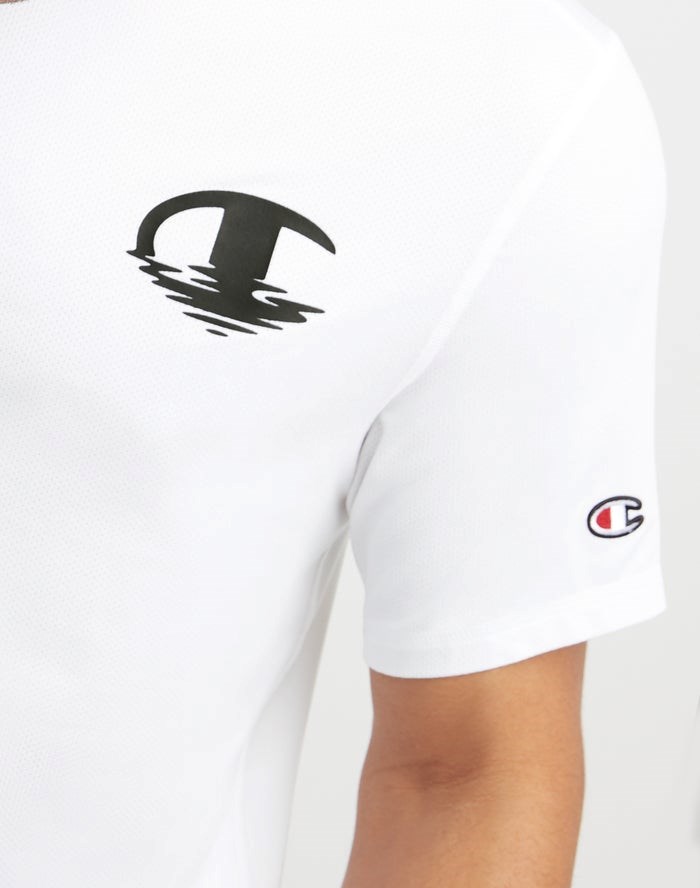 Champion Sport Ripple Effect T-shirt Herr Vita | 4938257-KD