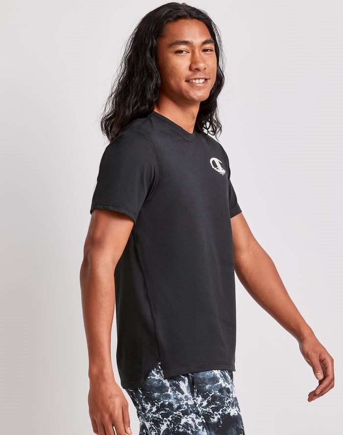 Champion Sport Ripple Effect T-shirt Herr Svarta | 7528019-PS