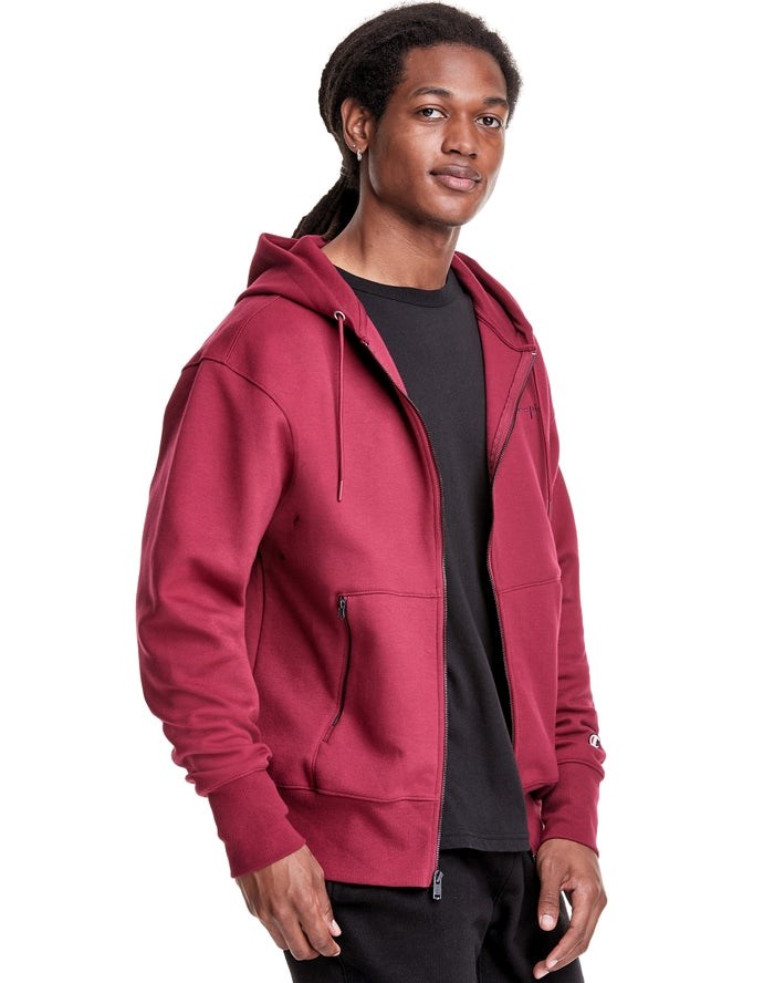 Champion Tech Weave Full Zip Script Logo Hoodie Herr Röda | 2604371-BX