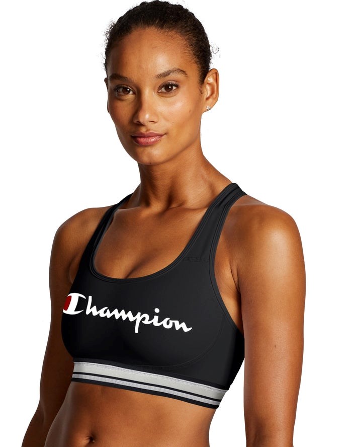 Champion The Absolute Workout Script Logo Sport Bh Dam Svarta | 0693742-QP