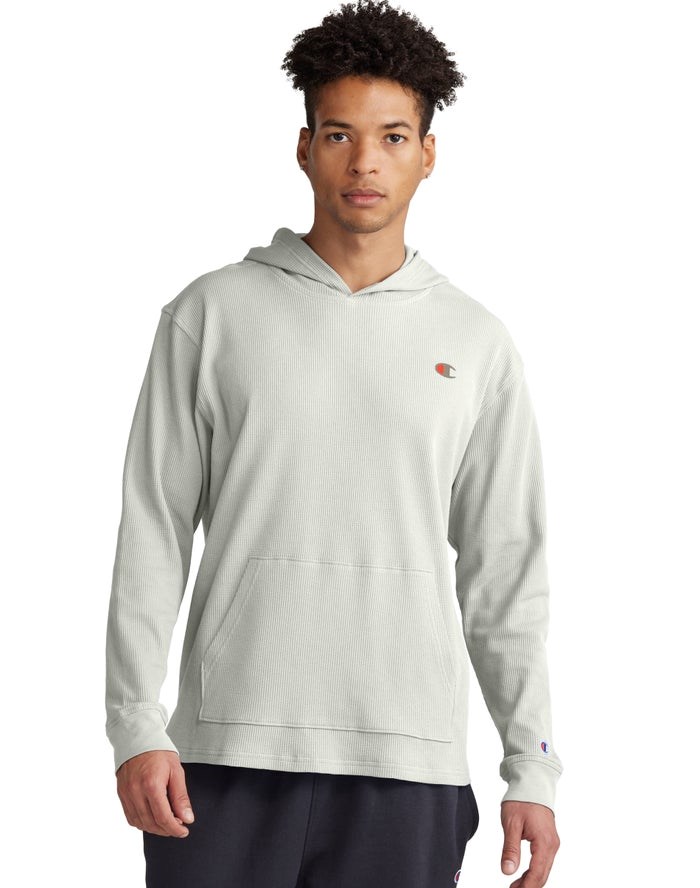 Champion Waffle Hoodie Herr Grå | 4673592-TY