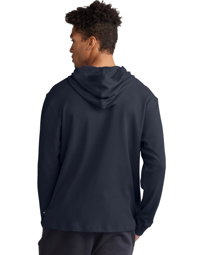 Champion Waffle Hoodie Herr Marinblå | 7924138-IC