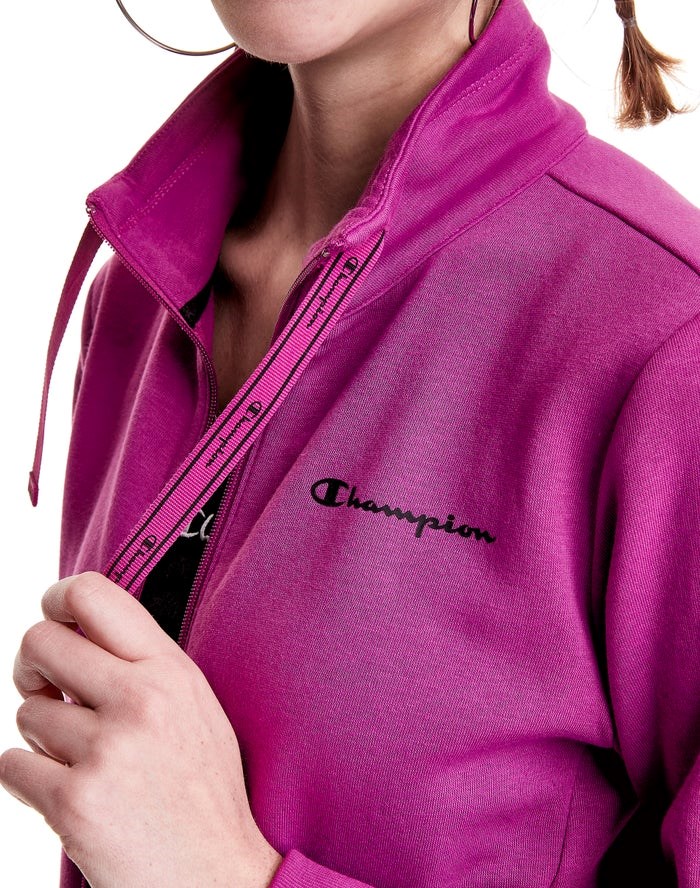 Champion Zip-Up Script Logo Kostymer Dam Lila | 4873651-PH