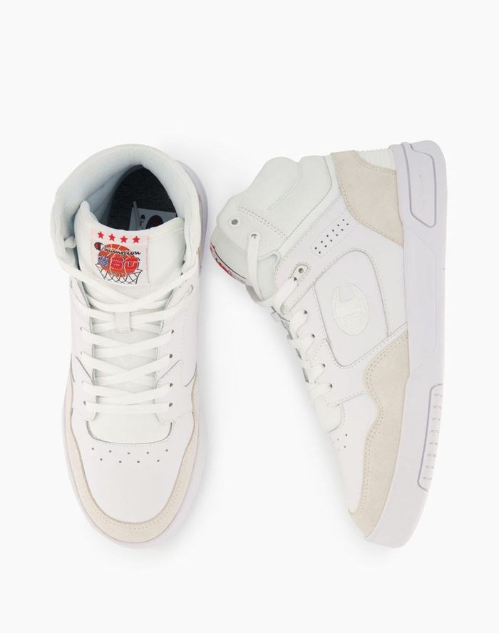 Champion Zone 80 Mid Sneakers Herr Vita | 4018953-WH